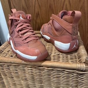 Nike Jordan Kids' Sneakers in Rust Orange